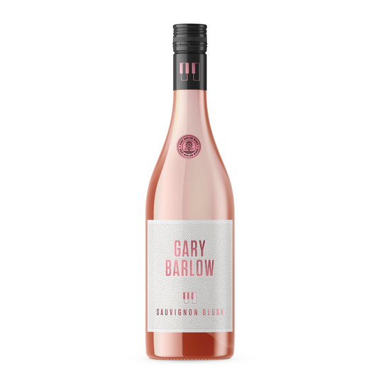 Gary Barlow Sauvignon Blush wine bottle 750ml with 11% ABV, featuring delicate floral notes.