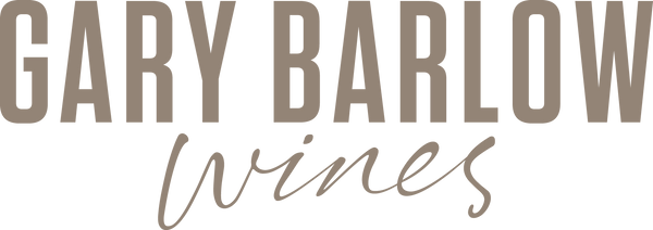 Gary Barlow Wines logo featuring bold text with a stylish script font for “wines,” showcasing a premium and elegant branding design.